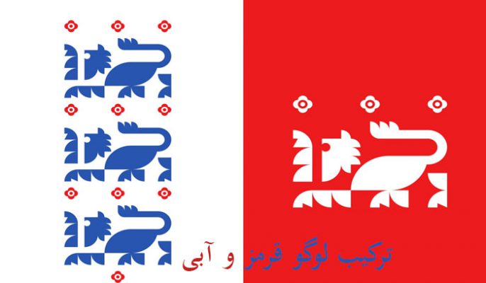 کد رنگ برای طراحی لوگو قرمز و آبی