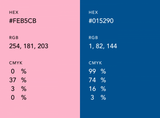 لوگوی صورتی آبی