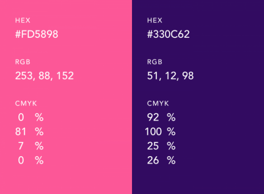 طراحی لوگوی صورتی