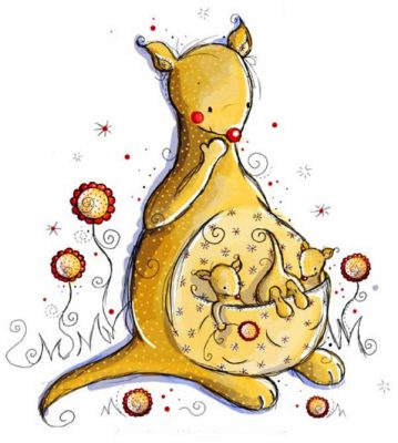 تصویرسازی کودکانه کانگرو