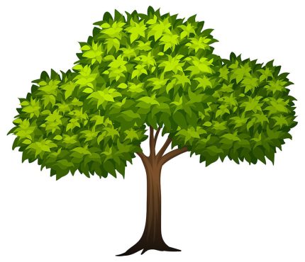 طرح وکتور درخت سبز